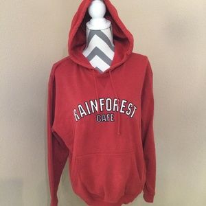 Rainforest Red Sweatshirt Pull Over Hoodie - Size Medium - Excellent Condition